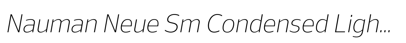 Nauman Neue Sm Condensed Light Italic image